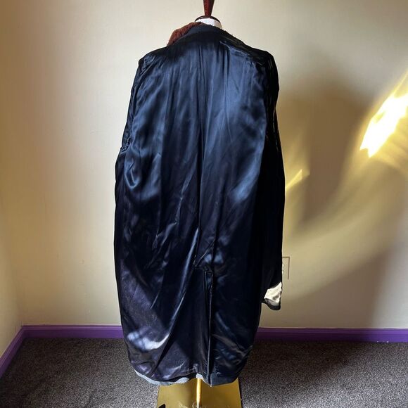 Vintage 1940s Simpson Piccadilly Wool Coat Double Breasted Faux Fur Shawl Collar - Picture 8 of 14